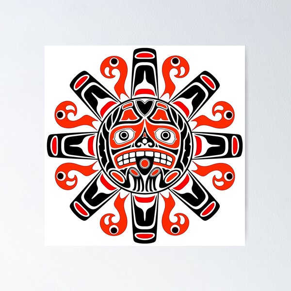 Item preview, Haida sun Tlingit tribal art cultural heritage designed and sold by ramwebroom.