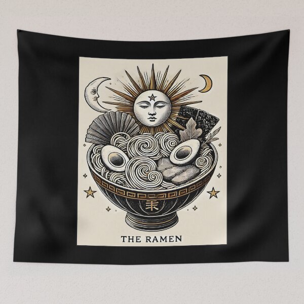 Item preview, Mystical Ramen Bowl Aesthetic Vintage Japanese Food Art designed and sold by DrawHandArt.