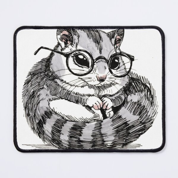 Item preview, Japanese Flying Squirrel in Glasses designed and sold by Scribbles & Doodles by Jinx.