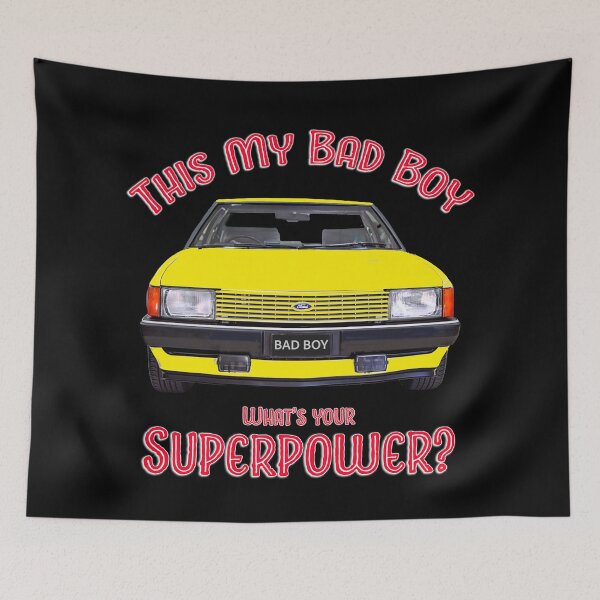 Item preview, XD Ford Falcon – The Bad Boy Superpower (On Black Background) designed and sold by Michael van der Hoorn.