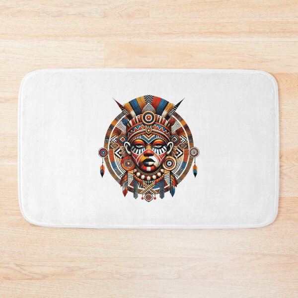 Item preview, Tribal African Warrior Mask Art - Colorful Ethnic Culture Design designed and sold by DrawHandArt.