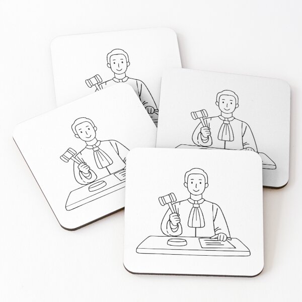 Item preview, A judge striking a gavel to announce the verdict while legal documents lie on the desk designed and sold by rasagamastore.