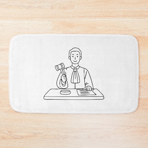Item preview, A judge striking a gavel to announce the verdict while legal documents lie on the desk designed and sold by rasagamastore.