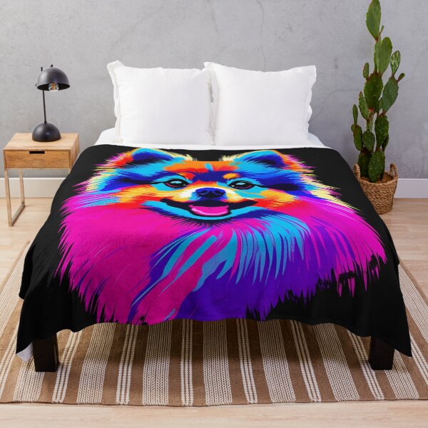 Item preview, Neon Pomeranian Art – Vibrant Glow Dog Design designed and sold by LemonHorse.
