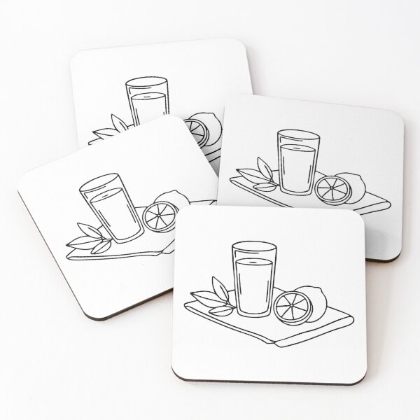 Item preview, A glass of freshly squeezed juice on a table next to a napkin with citrus peels designed and sold by rasagamastore.