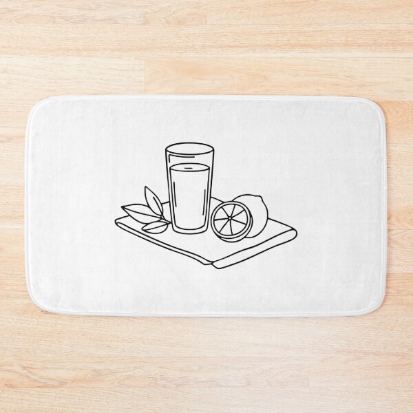 Item preview, A glass of freshly squeezed juice on a table next to a napkin with citrus peels designed and sold by rasagamastore.