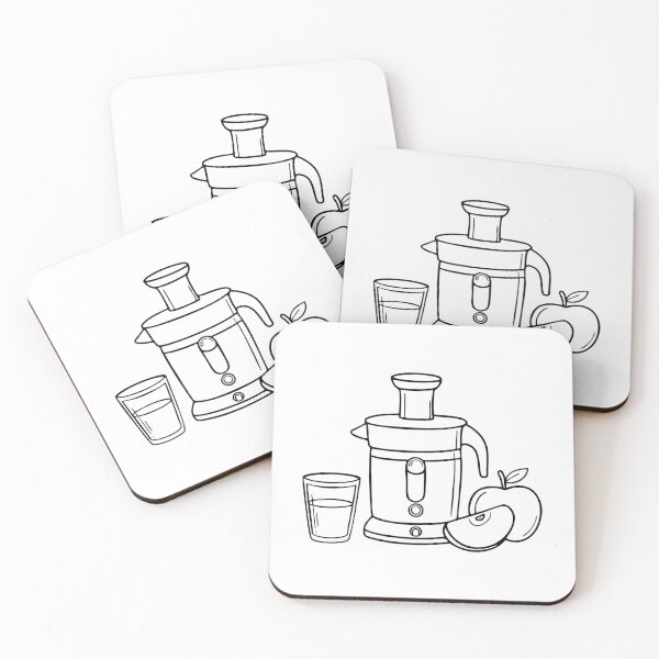 Item preview, A juicer extracting juice from fresh fruit while an empty glass waits beside it designed and sold by rasagamastore.