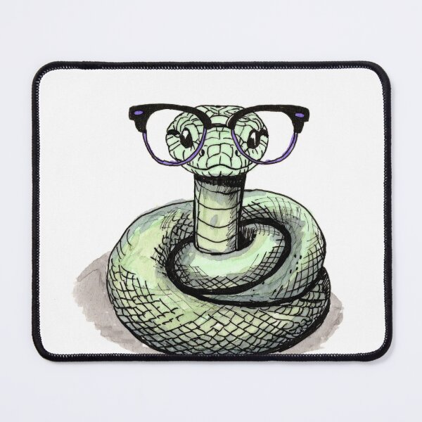 Item preview, Snake in Glasses designed and sold by Scribbles & Doodles by Jinx.