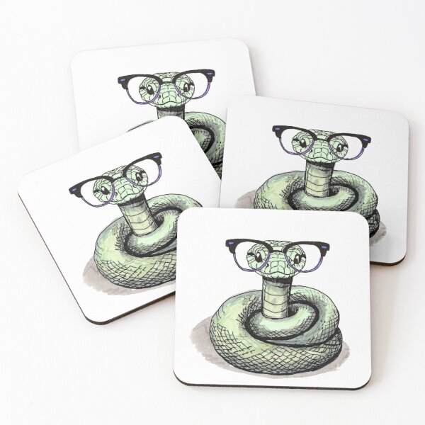 Item preview, Snake in Glasses designed and sold by Scribbles & Doodles by Jinx.