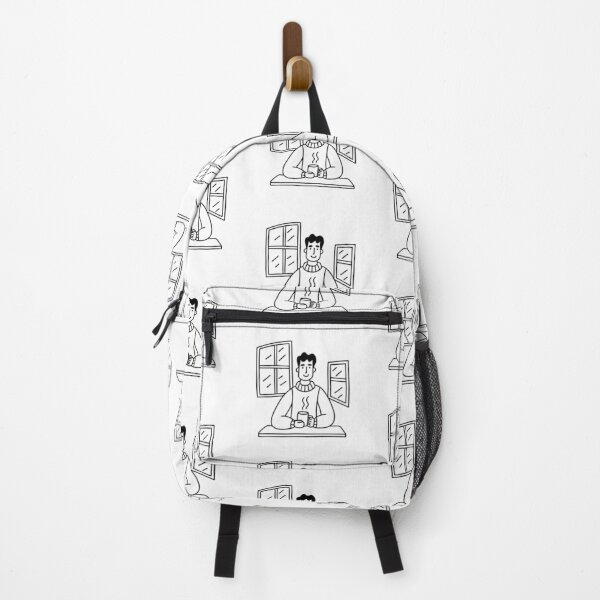 Item preview, A person wearing a cozy jumper, sitting at a table with a warm drink in hand by the window designed and sold by rasagamastore.