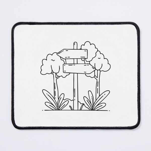 Item preview, A dense jungle filled with towering trees, with an old direction sign standing in a clearing designed and sold by rasagamastore.