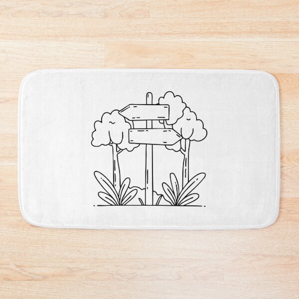 Item preview, A dense jungle filled with towering trees, with an old direction sign standing in a clearing designed and sold by rasagamastore.