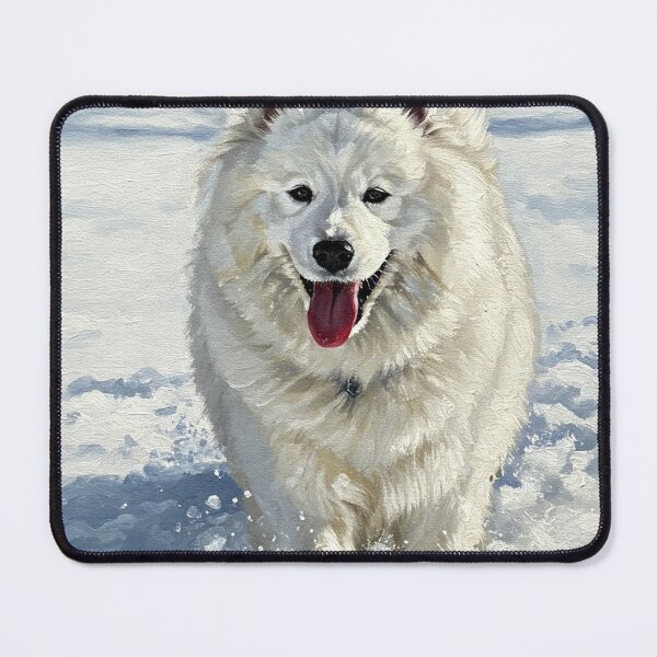 Item preview, Samoyed Playing in the Snow designed and sold by TheresaNicole.