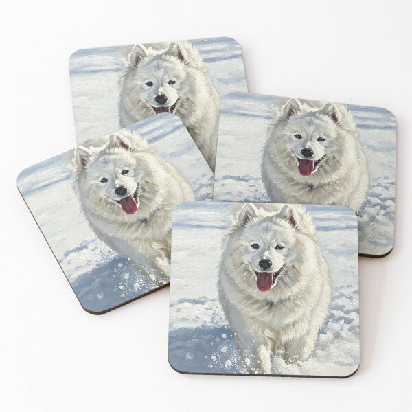 Item preview, Samoyed Playing in the Snow designed and sold by TheresaNicole.