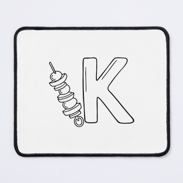 Item preview, An illustration of kabob beside letter K designed and sold by rasagamastore.