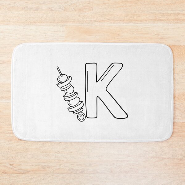 Item preview, An illustration of kabob beside letter K designed and sold by rasagamastore.