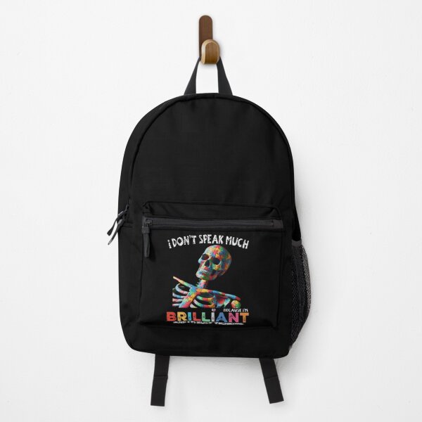 Item preview, I Don't Speak Much Because I'm Brilliant And I'M Busy Thinking - Colorful Puzzle Skeleton - Autistic Girl & Boy designed and sold by Smix Pixels.