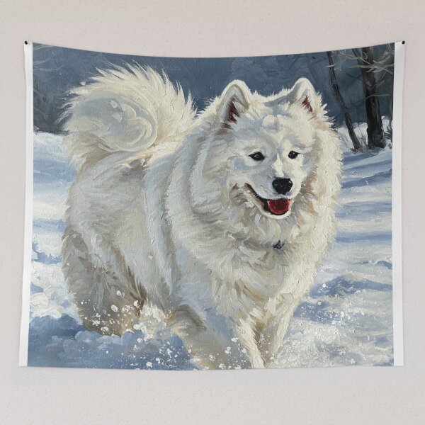 Item preview, Samoyed Playing in the Snow designed and sold by TheresaNicole.