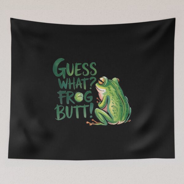 Item preview, Funny Cute Frog Guess What Frog Butt designed and sold by Alex Songs.