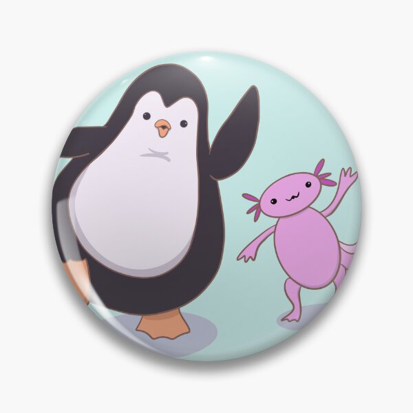 Item preview, Amigos axolotl y pingüinos designed and sold by makell-creates.