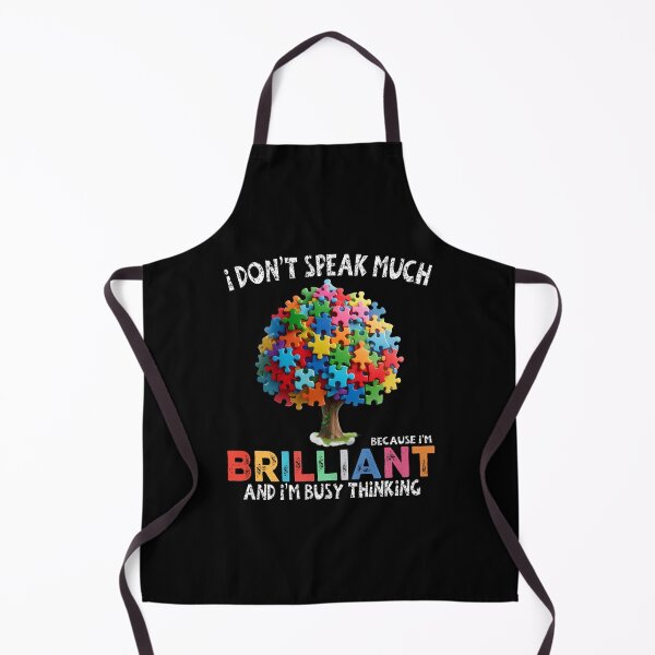 Item preview, I Don't Speak Much Because I'm Brilliant And I'M Busy Thinking - Colorful Puzzle Tree - Autistic Girl & Boy designed and sold by Smix Pixels.