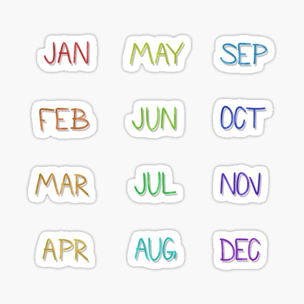 Item preview, Monthly Stickers for Journaling designed and sold by MoonlitJournal.