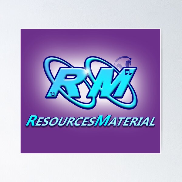 Aperçu de l'œuvre Logo RM : thème violet créée et vendue par RᴇsᴏᴜʀᴄᴇsMᴀᴛᴇʀɪᴀʟ.