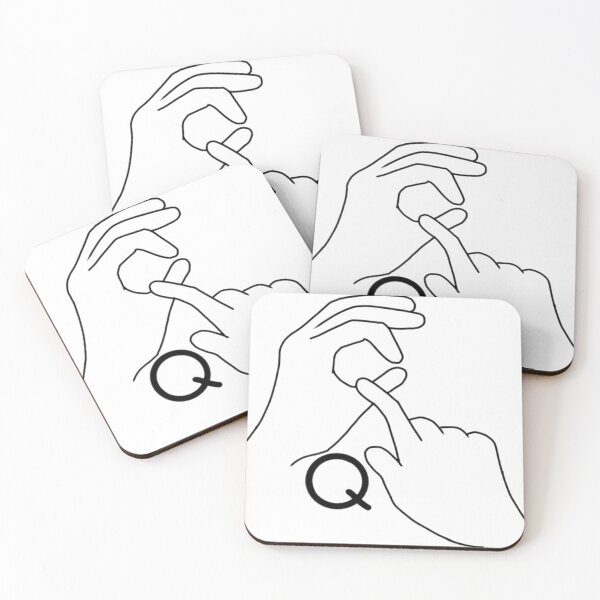 Item preview, BSL letter sign Q designed and sold by Artistkhg.