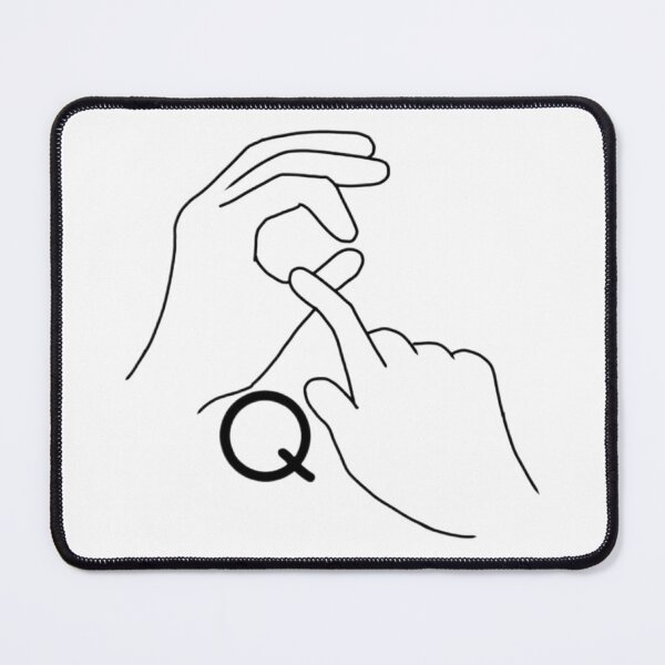 Item preview, BSL letter sign Q designed and sold by Artistkhg.