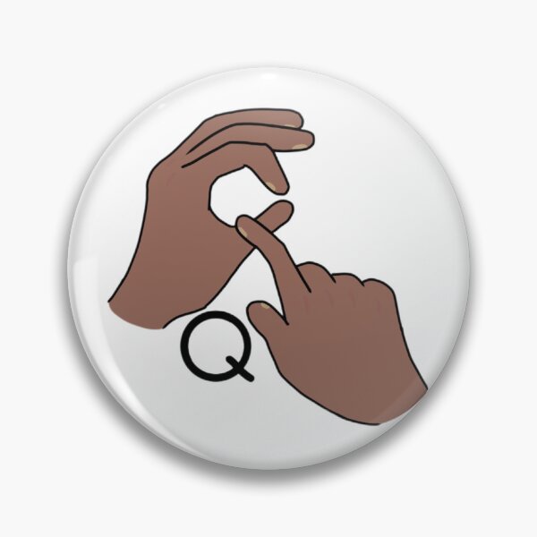 Item preview, BSL letter sign Q designed and sold by Artistkhg.