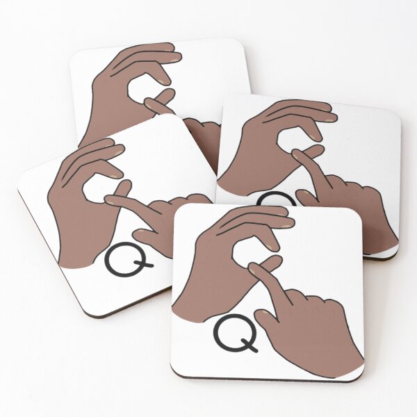 Item preview, BSL letter sign Q designed and sold by Artistkhg.
