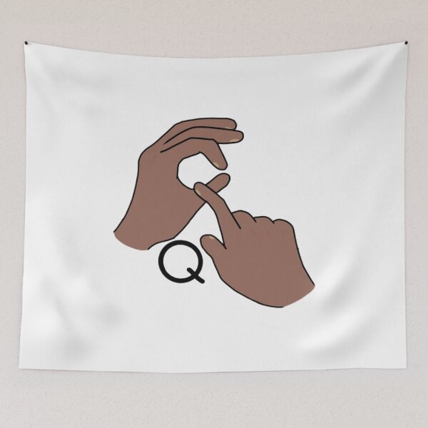 Item preview, BSL letter sign Q designed and sold by Artistkhg.