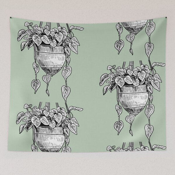 Item preview, Pothos plant drawing designed and sold by MidnightInk Designs.