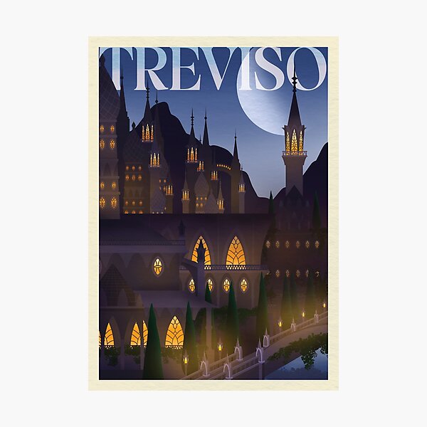 Item preview, Treviso Retro Travel Poster designed and sold by Maijeliisa.