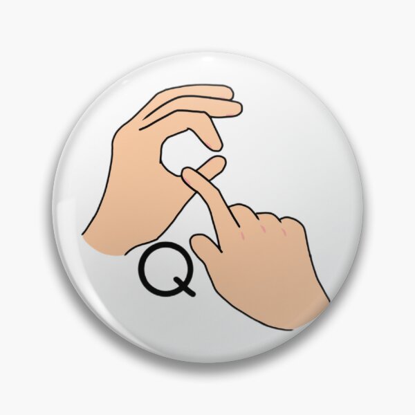 Item preview, BSL letter sign Q designed and sold by Artistkhg.