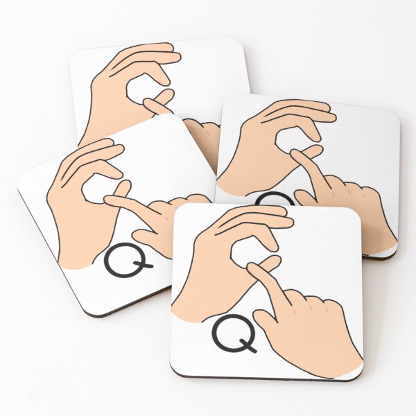 Item preview, BSL letter sign Q designed and sold by Artistkhg.