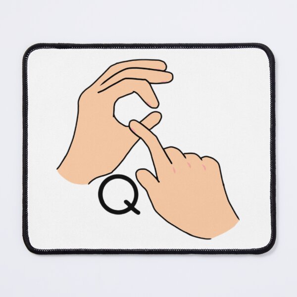 Item preview, BSL letter sign Q designed and sold by Artistkhg.