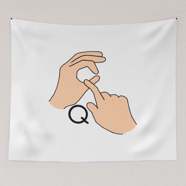 Item preview, BSL letter sign Q designed and sold by Artistkhg.