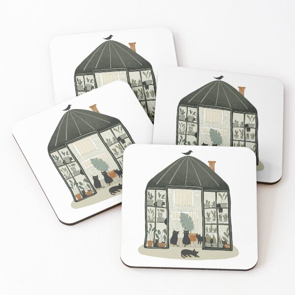 Item preview, Cats in the Greenhouse designed and sold by KilkennyCat Art.