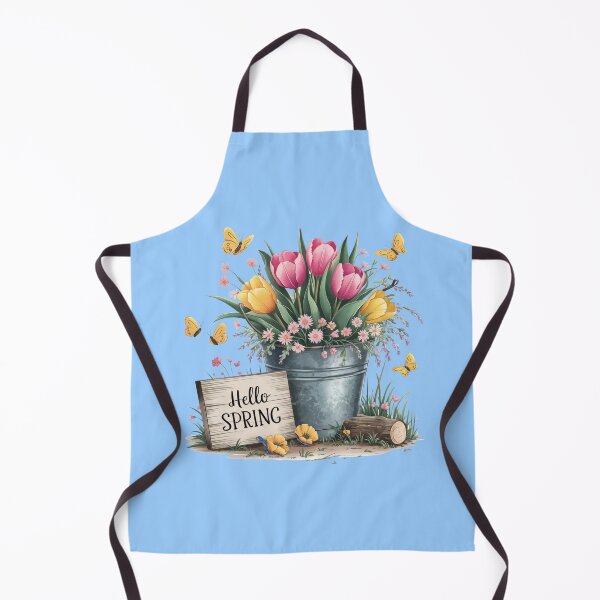 Item preview, “Hello Spring” Vintage Floral Illustration designed and sold by Bowbubble.