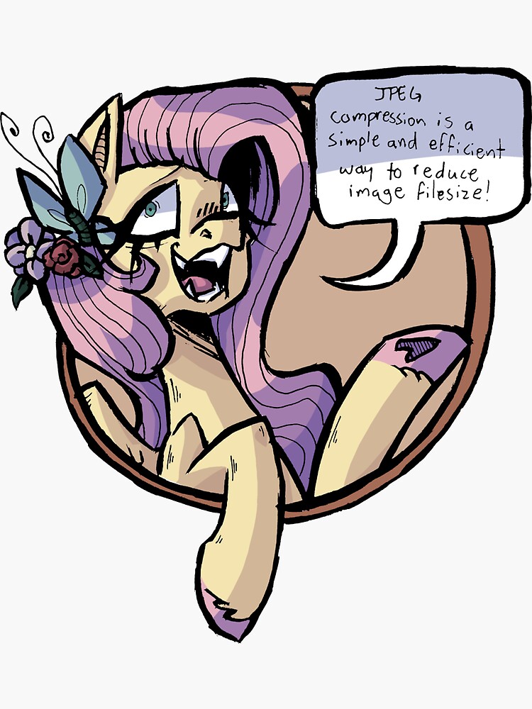 Thumbnail 3 of 3, Sticker, Bad Advice Fluttershy designed and sold by maniczombiegirl.