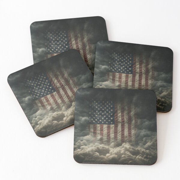 Item preview, Ethereal American Flag in Stormy Clouds designed and sold by Twisted Kids.