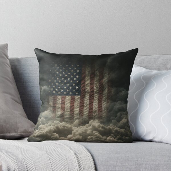 Item preview, Ethereal American Flag in Stormy Clouds designed and sold by Twisted Kids.