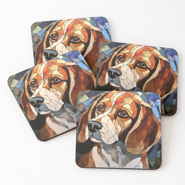 Item preview, Beagle in Stained Glass designed and sold by RedHandedOD.