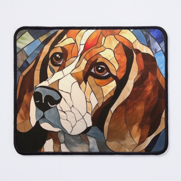 Item preview, Beagle in Stained Glass designed and sold by RedHandedOD.