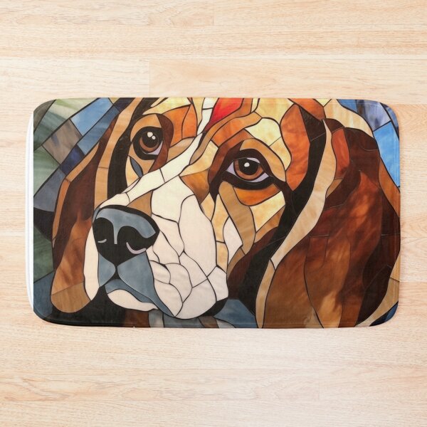 Item preview, Beagle in Stained Glass designed and sold by RedHandedOD.