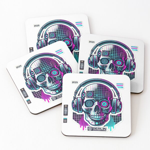 Item preview, Neon Rave Skull - Drop the Bass designed and sold by Wear Sculpt.