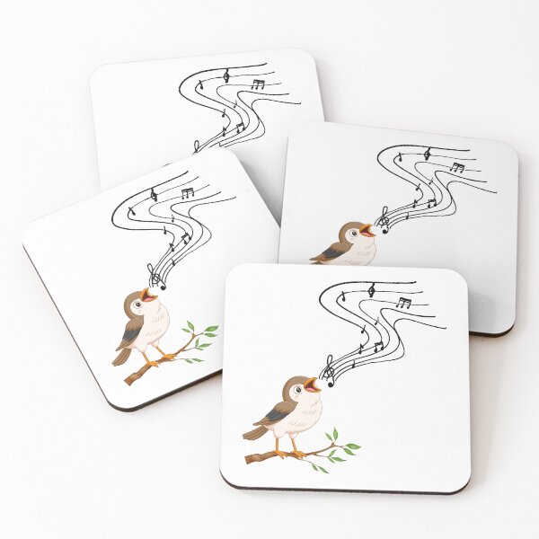 Item preview, Singing bird lover classical music notes cute bird watching designed and sold by Artstastic.