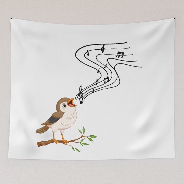 Item preview, Singing bird lover classical music notes cute bird watching designed and sold by Artstastic.