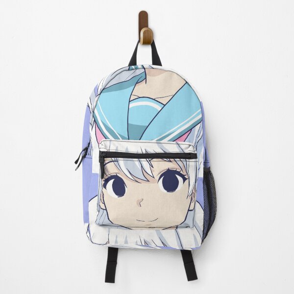 Item preview, Retro Anime Portrait – White-Haired Anime Girl in Vintage Style designed and sold by AirForceTuan.